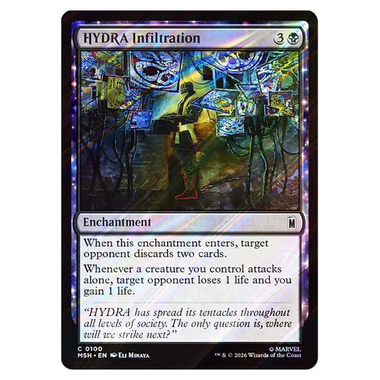 HYDRA Infiltration 0100 card from the Magic The Gathering set Marvel Super Heroes