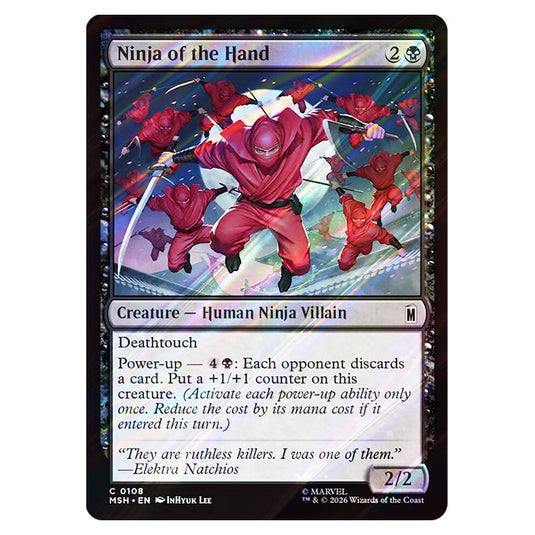 Ninja of the Hand 0108 card from the Magic The Gathering set Marvel Super Heroes