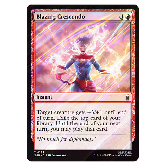 Blazing Crescendo 0125 card from the Magic The Gathering set Marvel Super Heroes