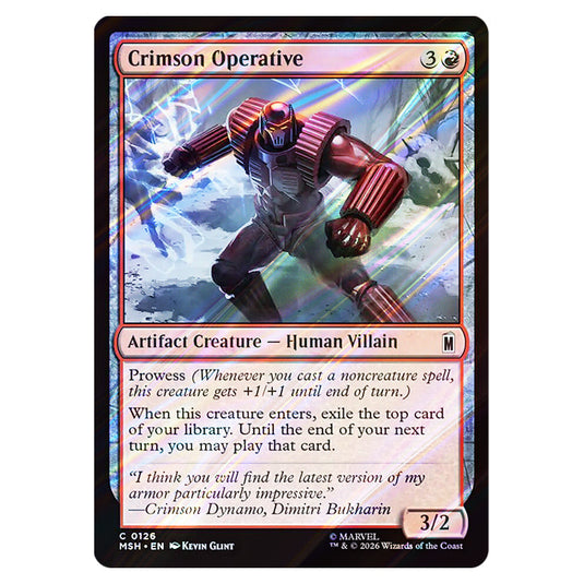 Crimson Operative 0126 card from the Magic The Gathering set Marvel Super Heroes