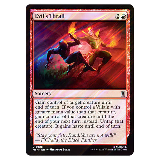 Evil's Thrall 0128 card from the Magic The Gathering set Marvel Super Heroes