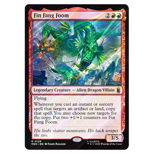 Fin Fang Foom 0129 card from the Magic The Gathering set Marvel Super Heroes