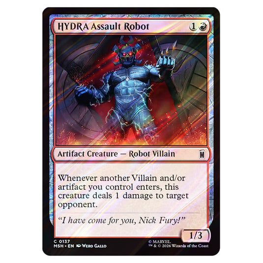 HYDRA Assault Robot 0137 card from the Magic The Gathering set Marvel Super Heroes
