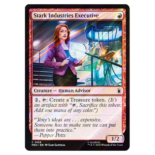 Stark Industries Executive 0153 card from the Magic The Gathering set Marvel Super Heroes