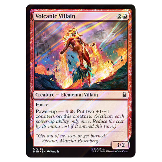 Volcanic Villain 0159 card from the Magic The Gathering set Marvel Super Heroes