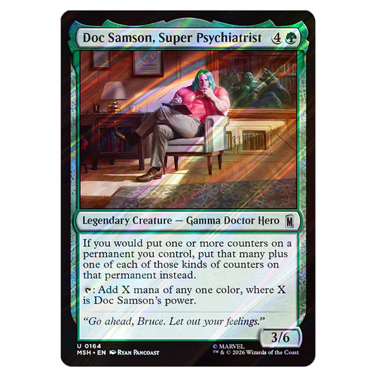 Doc Samson, Super Psychiatrist 0164 card from the Magic The Gathering set Marvel Super Heroes