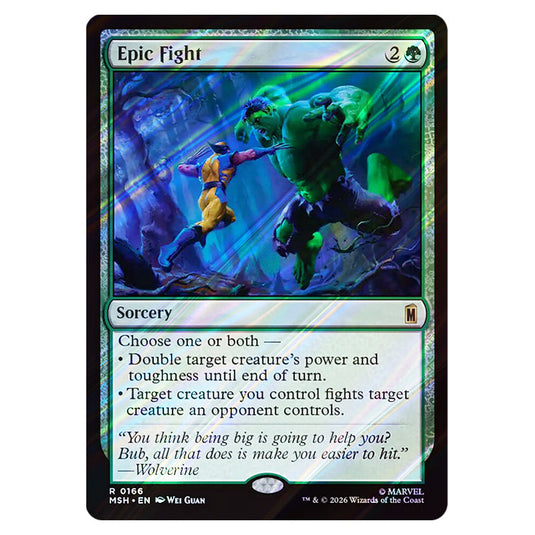 Epic Fight 0166 card from the Magic The Gathering set Marvel Super Heroes