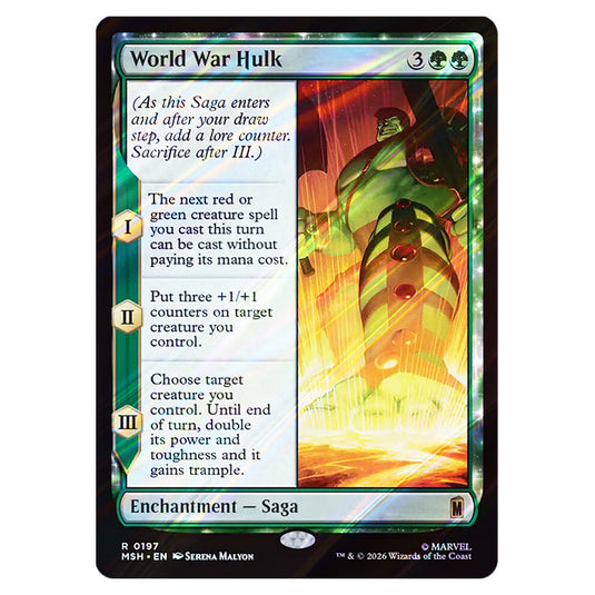 World War Hulk 0197 card from the Magic The Gathering set Marvel Super Heroes