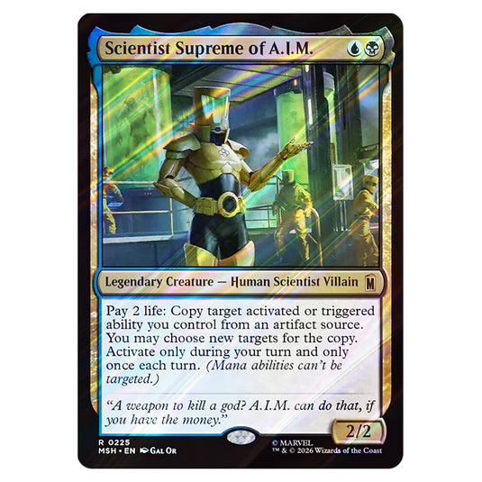 Scientist Supreme of A.I.M. 0225 card from the Magic The Gathering set Marvel Super Heroes