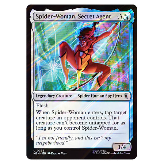 Spider-Woman, Secret Agent 0229 card from the Magic The Gathering set Marvel Super Heroes