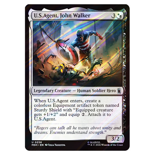 U.S.Agent, John Walker 0236 card from the Magic The Gathering set Marvel Super Heroes
