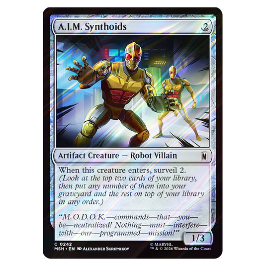 A.I.M. Synthoids 0242 card from the Magic The Gathering set Marvel Super Heroes