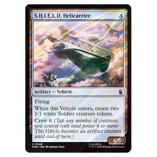 S.H.I.E.L.D. Helicarrier 0249 card from the Magic The Gathering set Marvel Super Heroes
