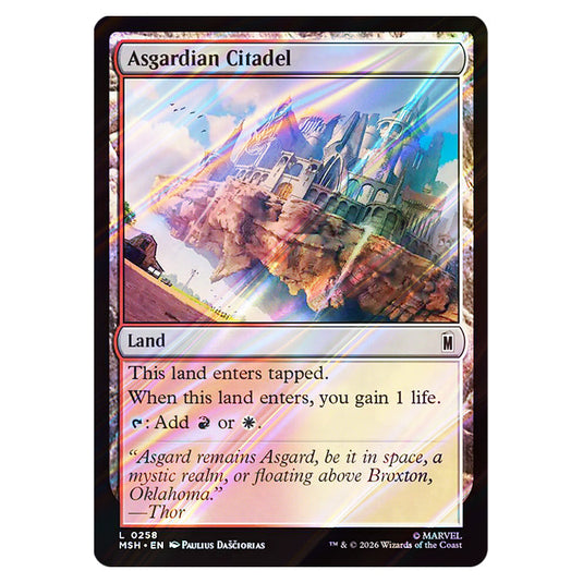 Asgardian Citadel 0258 card from the Magic The Gathering set Marvel Super Heroes