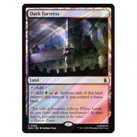 Dark Fortress 0264 card from the Magic The Gathering set Marvel Super Heroes