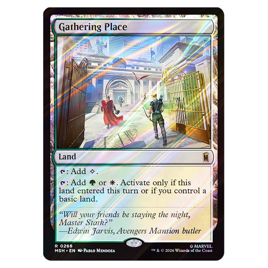 Gathering Place 0266 card from the Magic The Gathering set Marvel Super Heroes