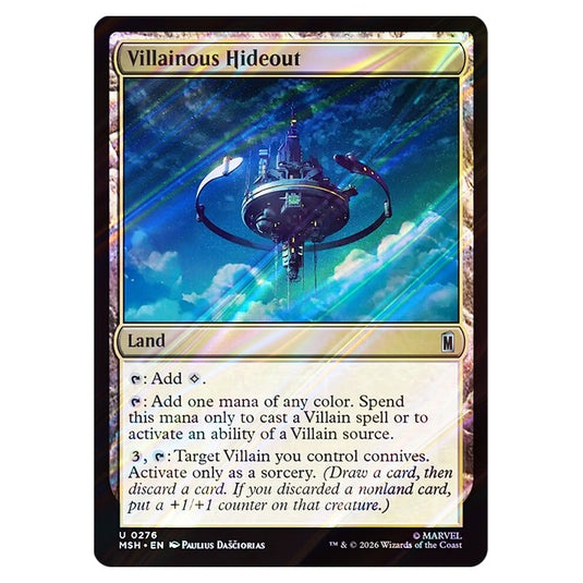 Villainous Hideout 0276 card from the Magic The Gathering set Marvel Super Heroes