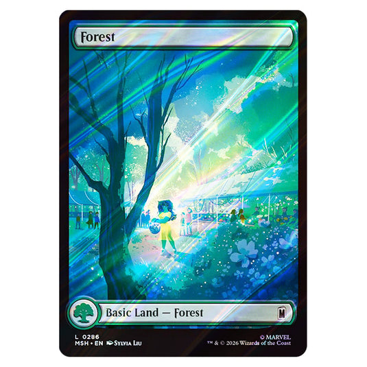 Forest 0286 card from the Magic The Gathering set Marvel Super Heroes