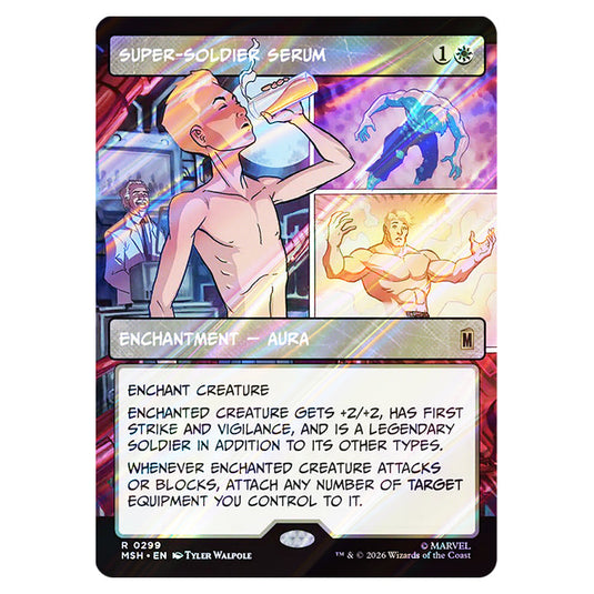 Super-Soldier Serum 0299 card from the Magic The Gathering set Marvel Super Heroes