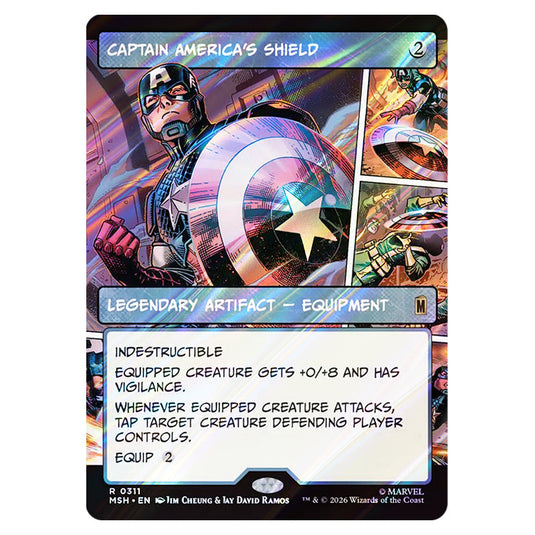 Captain America's Shield 0311 card from the Magic The Gathering set Marvel Super Heroes
