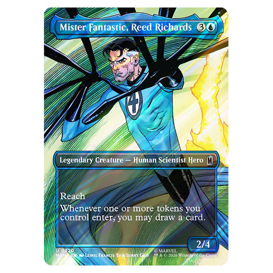 Mister Fantastic, Reed Richards 0320 card from the Magic The Gathering set Marvel Super Heroes
