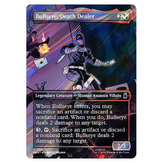 Bullseye, Death Dealer 0325 card from the Magic The Gathering set Marvel Super Heroes