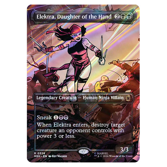 Elektra, Daughter of the Hand 0326 card from the Magic The Gathering set Marvel Super Heroes
