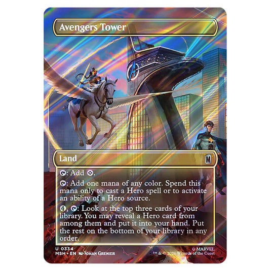 Avengers Tower 0334 card from the Magic The Gathering set Marvel Super Heroes