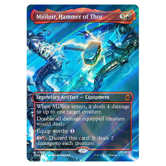 Mjölnir, Hammer of Thor 0339 card from the Magic The Gathering set Marvel Super Heroes