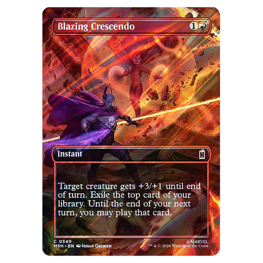 Blazing Crescendo 0340 card from the Magic The Gathering set Marvel Super Heroes