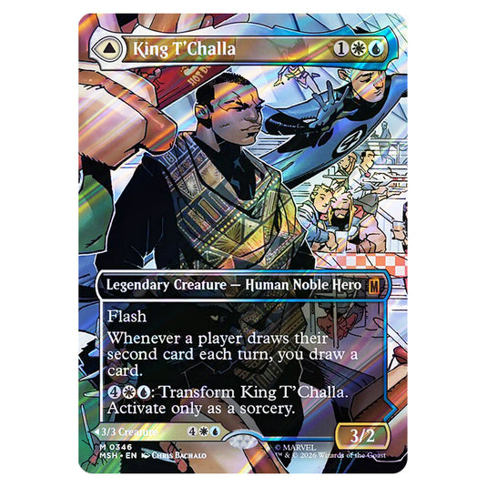 King T'Challa // Black Panther, Hope Enduring 0346 card from the Magic The Gathering set Marvel Super Heroes