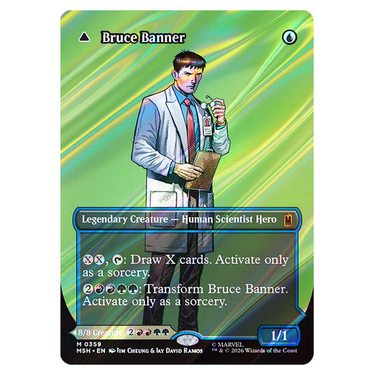 Bruce Banner // The Incredible Hulk 0359 card from the Magic The Gathering set Marvel Super Heroes