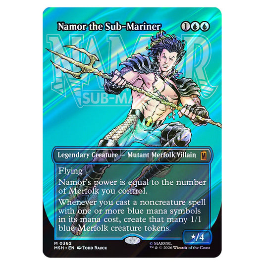 Namor the Sub-Mariner 0362 card from the Magic The Gathering set Marvel Super Heroes
