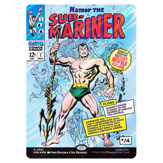 Namor the Sub-Mariner 0391 card from the Magic The Gathering set Marvel Super Heroes