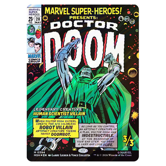 Doctor Doom 0394 card from the Magic The Gathering set Marvel Super Heroes