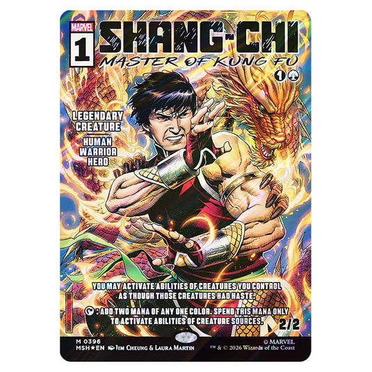 Shang-Chi, Master of Kung Fu 0396 card from the Magic The Gathering set Marvel Super Heroes