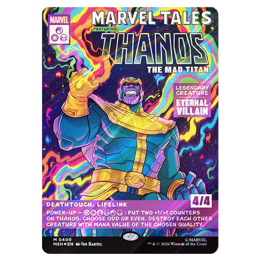 Thanos, the Mad Titan 0400 card from the Magic The Gathering set Marvel Super Heroes