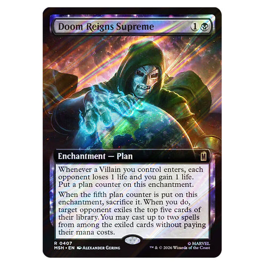 Doom Reigns Supreme 0407 card from the Magic The Gathering set Marvel Super Heroes