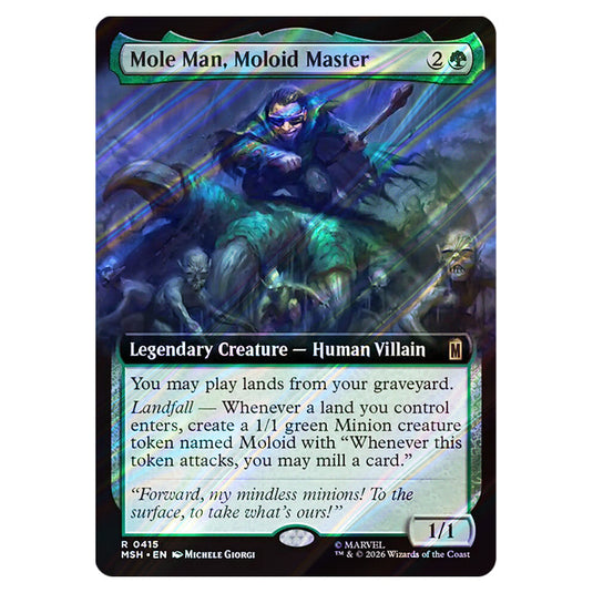 Mole Man, Moloid Master 0415 card from the Magic The Gathering set Marvel Super Heroes