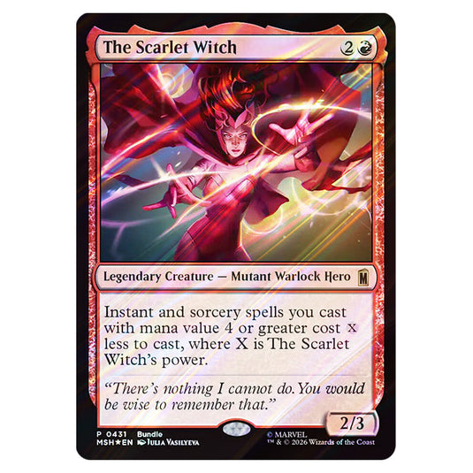 The Scarlet Witch 0431 card from the Magic The Gathering set Marvel Super Heroes
