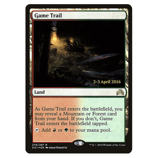 Game Trail 276s card from the Magic The Gathering set Shadows Over Innistrad Promos