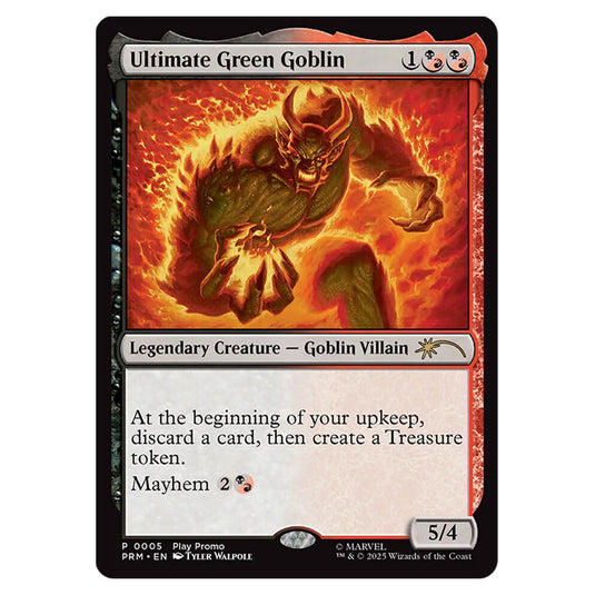 Ultimate Green Goblin 0005 card from the Magic The Gathering set Marvel's Spider-Man Promos