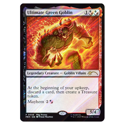 Ultimate Green Goblin 0005 card from the Magic The Gathering set Marvel's Spider-Man Promos
