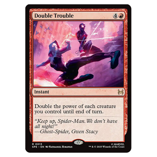 Double Trouble 0013 card from the Magic The Gathering set Marvel's Spider-Man Eternal