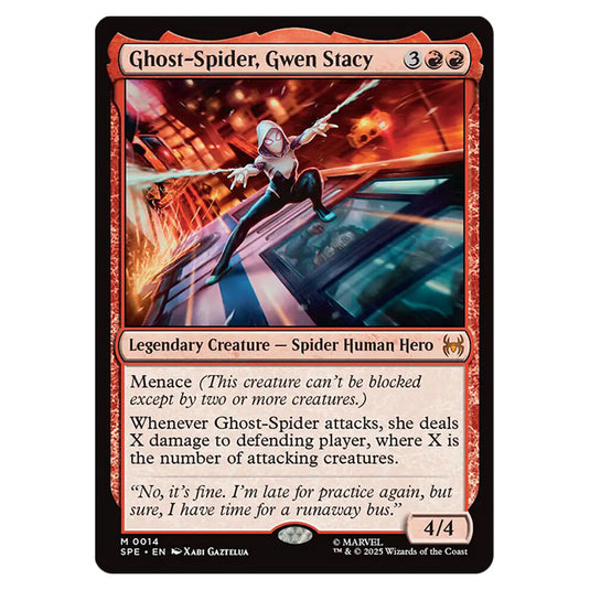Ghost-Spider, Gwen Stacy 0014 card from the Magic The Gathering set Marvel's Spider-Man Eternal