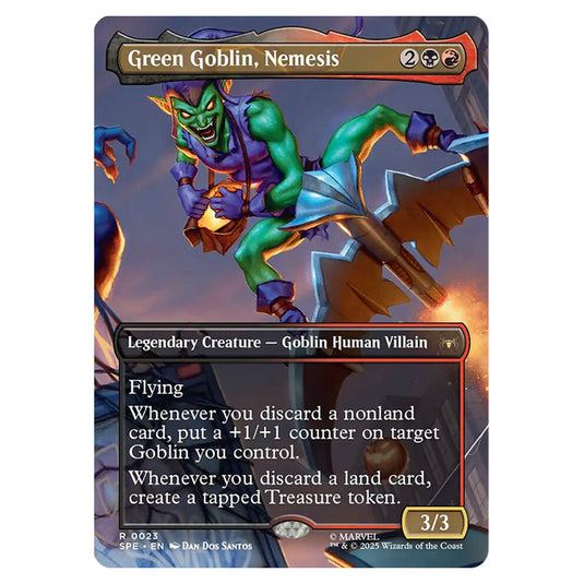Green Goblin, Nemesis 0023 card from the Magic The Gathering set Marvel's Spider-Man Eternal