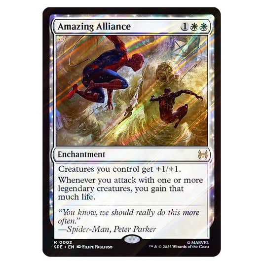 Amazing Alliance 0002 card from the Magic The Gathering set Marvel's Spider-Man Eternal