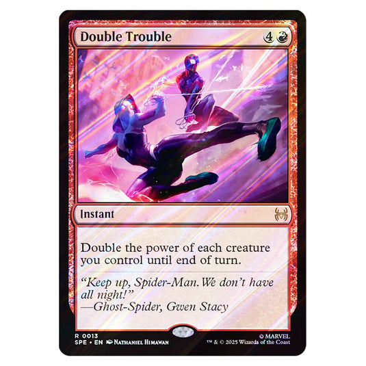 Double Trouble 0013 card from the Magic The Gathering set Marvel's Spider-Man Eternal