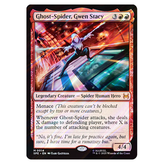 Ghost-Spider, Gwen Stacy 0014 card from the Magic The Gathering set Marvel's Spider-Man Eternal