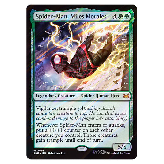 Spider-Man, Miles Morales 0018 card from the Magic The Gathering set Marvel's Spider-Man Eternal